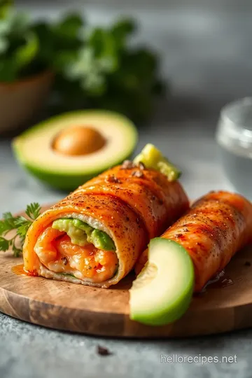 Spicy Salmon Sushi Roll-Ups presentation