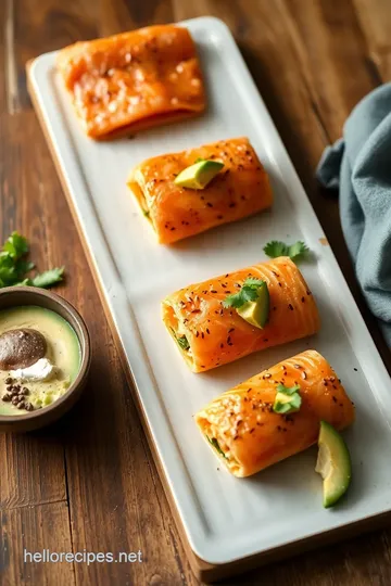 Spicy Salmon Sushi Roll-Ups steps