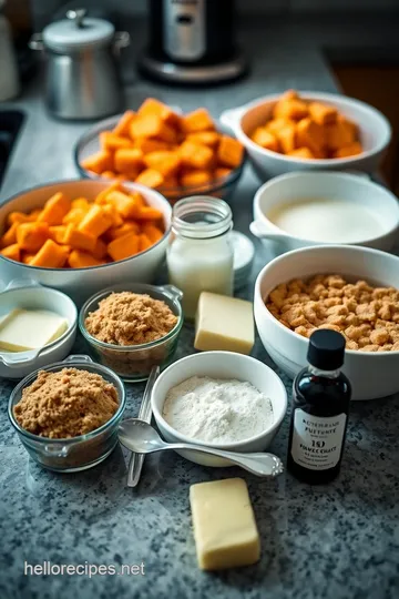 Ruth Chris Inspired Sweet Potato Casserole ingredients