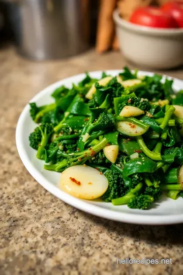 Sautéed Broccoli Rabe: A Vibrant Green Dish with a Kick! steps