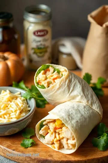 Cheesy Garlic Chicken Wraps ingredients