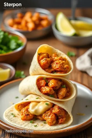 Cheesy Garlic Chicken Wraps steps