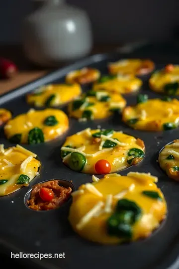 Savory Egg Bites: Oven-Baked Goodness in a Muffin Tin presentation