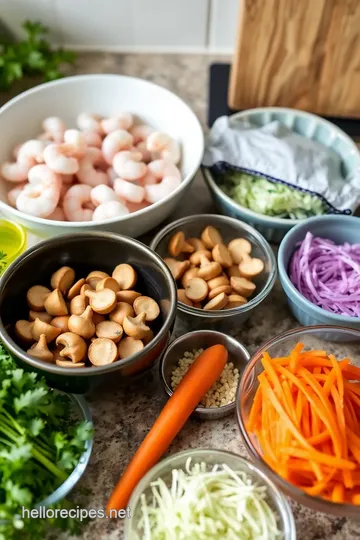 Savory Moo Shi Shrimp Recipe ingredients