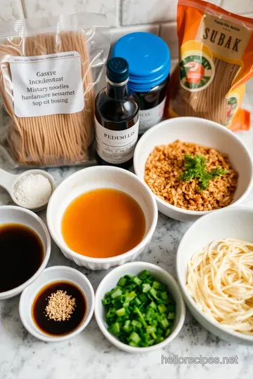 Savory Soba Noodles with Sesame-Ginger Sauce ingredients