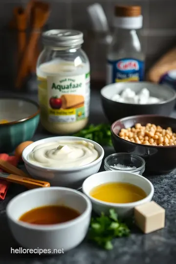 Silky Smooth Vegan Mayonnaise – The Perfect Plant-Based Condiment ingredients