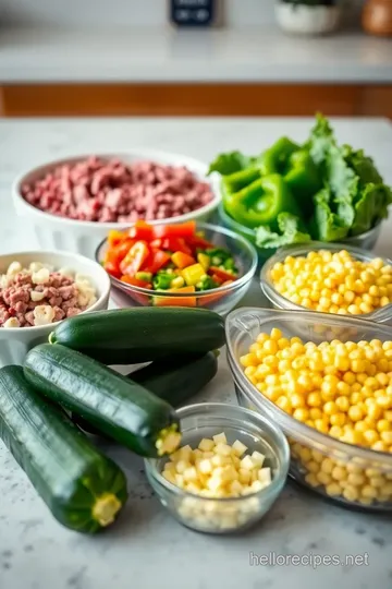 Savory Ground Beef and Vegetable Skillet ingredients