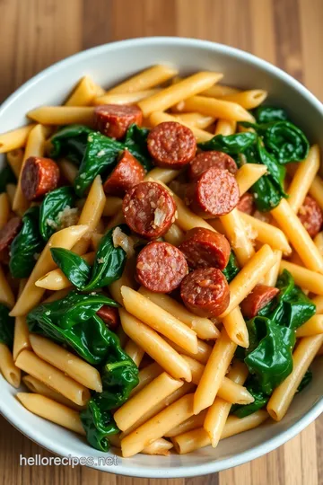 Smoky Sausage Pasta presentation