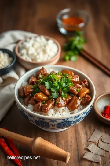 Stir-Fried Beef and Pepper Rice Bowl ingredients