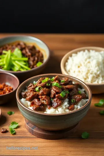 Stir-Fried Beef and Pepper Rice Bowl steps