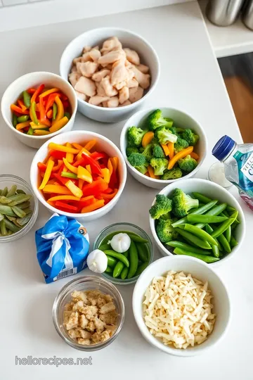 Stir-Fried Chicken with Colorful Veggies ingredients