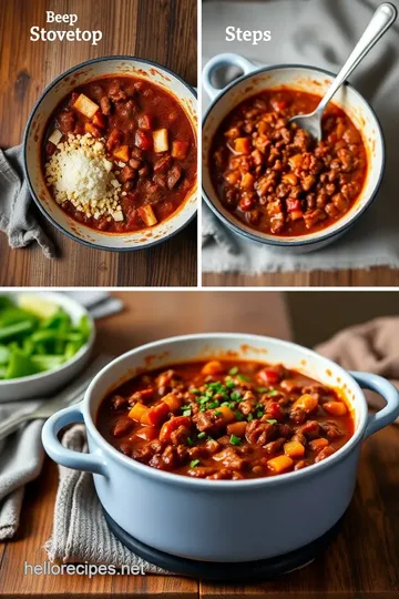 Hearty Stovetop Beef Chili Recipe steps