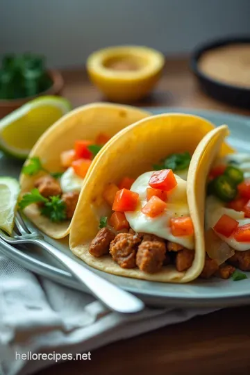 Sunny Morning Breakfast Tacos with Spicy Salsa presentation
