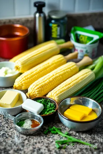 Sweet Summer Corn on the Cob with Herb Butter ingredients