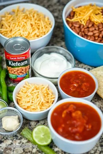 Velvety Refried Bean Dip: A Snack Sensation! ingredients