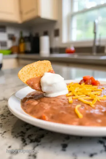 Velvety Refried Bean Dip: A Snack Sensation! steps