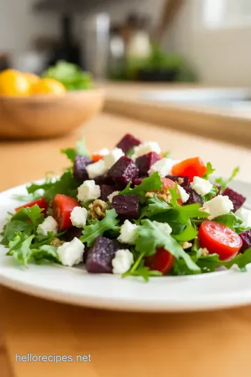 Vibrant Beet Arugula and Goat Cheese Salad steps