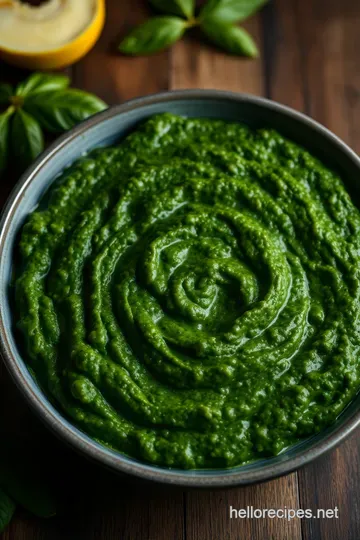 Vibrant Vegan Basil Pesto – A Fresh and Nutty Classic presentation