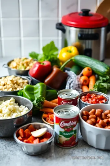 Vibrant Vegetable Chili: A Hearty Garden Delight ingredients