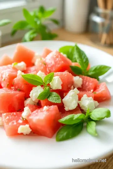 Watermelon and Feta Cheese Salad with Mint steps