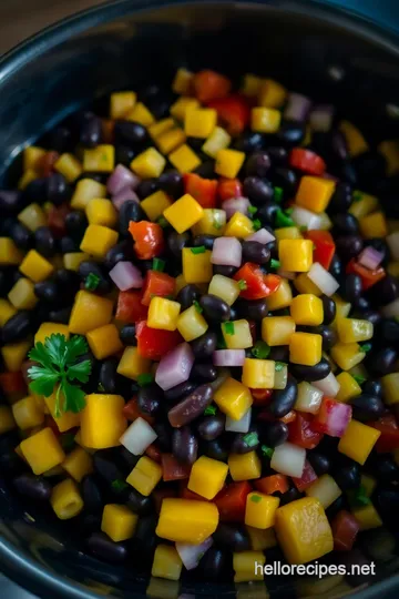 Zesty Black Bean and Corn Salsa presentation