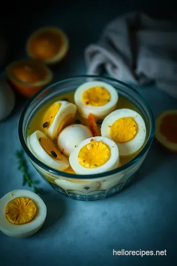 Zesty Easy Pickled Eggs: A Tangy Treat presentation