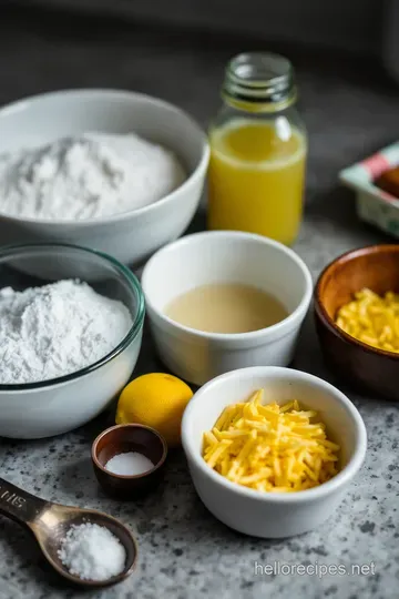 Zesty Lemon Glaze: A Bright and Tangy Topping ingredients