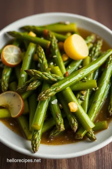 Zesty Pickled Asparagus: A Tangy Crunch for Any Plate presentation