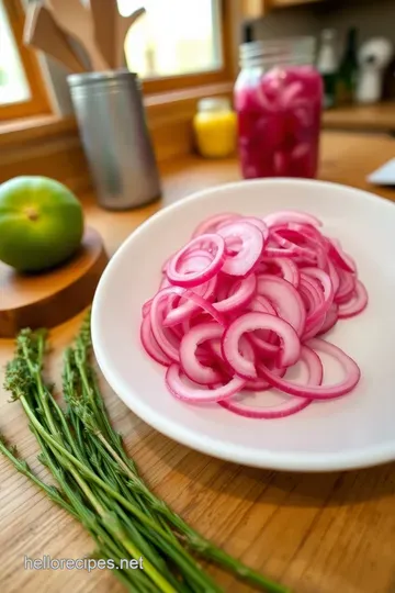 Zesty Pickled Red Onions: A Tangy Twist for Tacos and More steps