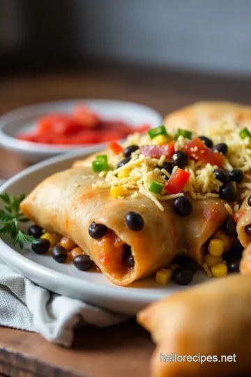 Zesty Southwest Egg Rolls Recipe presentation