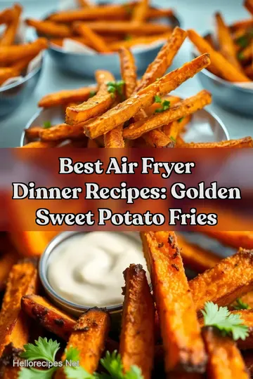 Best Air Fryer Dinner Recipes: Golden Sweet Potato Fries : PIN FOR LATER Best Air Fryer Dinner Recipes: Golden Sweet Potato Fries