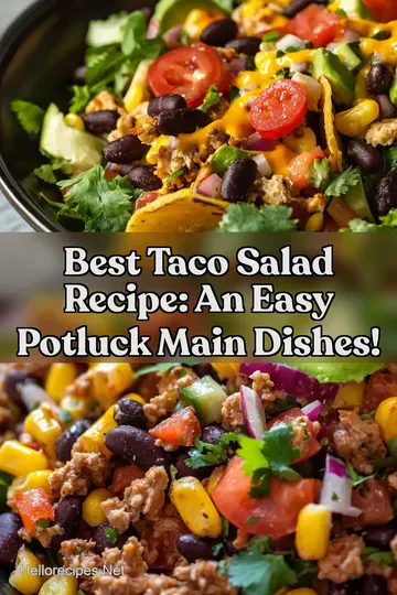 Best Taco Salad Recipe: An Easy Potluck Main Dishes! : PIN FOR LATER Best Taco Salad Recipe: An Easy Potluck Main Dishes!