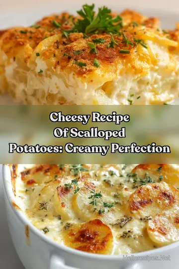 Cheesy Recipe of Scalloped Potatoes: Creamy Perfection : PIN FOR LATER Cheesy Recipe of Scalloped Potatoes: Creamy Perfection