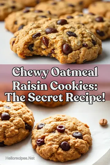 Chewy Oatmeal Raisin Cookies: The Secret Recipe! : PIN FOR LATER Chewy Oatmeal Raisin Cookies: The Secret Recipe!