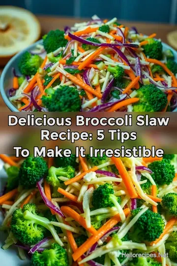Delicious Broccoli Slaw Recipe: 5 Tips to Make It Irresistible : PIN FOR LATER Delicious Broccoli Slaw Recipe: 5 Tips to Make It Irresistible