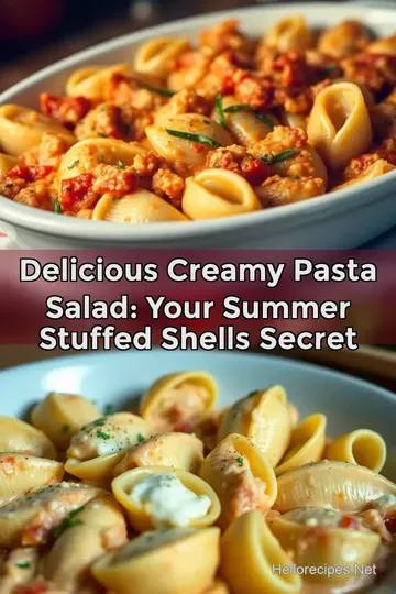 Delicious Creamy Pasta Salad: Your Summer Stuffed Shells Secret : PIN FOR LATER Delicious Creamy Pasta Salad: Your Summer Stuffed Shells Secret