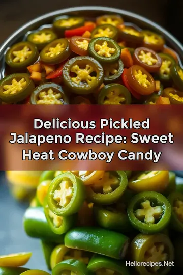 Delicious Pickled Jalapeno Recipe: Sweet Heat Cowboy Candy : PIN FOR LATER Delicious Pickled Jalapeno Recipe: Sweet Heat Cowboy Candy