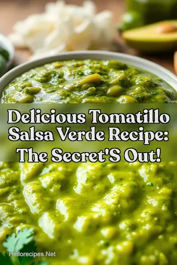 Delicious Tomatillo Salsa Verde Recipe: The Secret' s Out! : PIN FOR LATER Delicious Tomatillo Salsa Verde Recipe: The Secret' s Out!