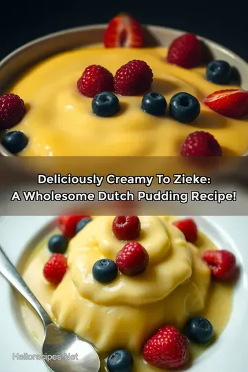 Deliciously Creamy To Zieke: A Wholesome Dutch Pudding Recipe! : PIN FOR LATER Deliciously Creamy To Zieke: A Wholesome Dutch Pudding Recipe!
