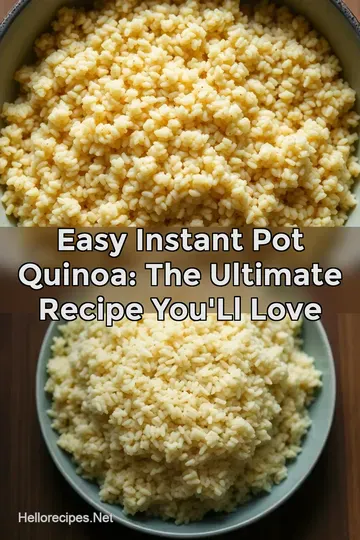 Easy Instant Pot Quinoa: The Ultimate Recipe You' ll Love : PIN FOR LATER Easy Instant Pot Quinoa: The Ultimate Recipe You' ll Love