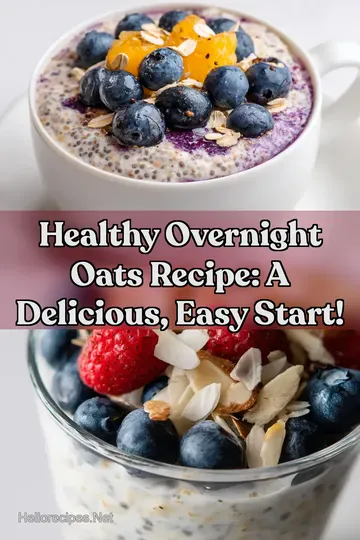 Healthy Overnight Oats Recipe: A Delicious Easy Start! : PIN FOR LATER Healthy Overnight Oats Recipe: A Delicious Easy Start!