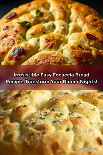Irresistible Easy Focaccia Bread Recipe: Transform Your Dinner Nights! : PIN FOR LATER Irresistible Easy Focaccia Bread Recipe: Transform Your Dinner Nights!