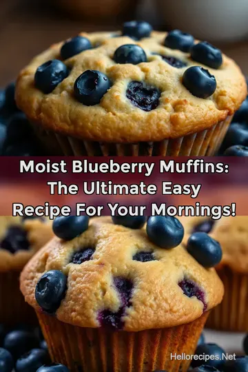Moist Blueberry Muffins: The Ultimate Easy Recipe for Your Mornings! : PIN FOR LATER Moist Blueberry Muffins: The Ultimate Easy Recipe for Your Mornings!