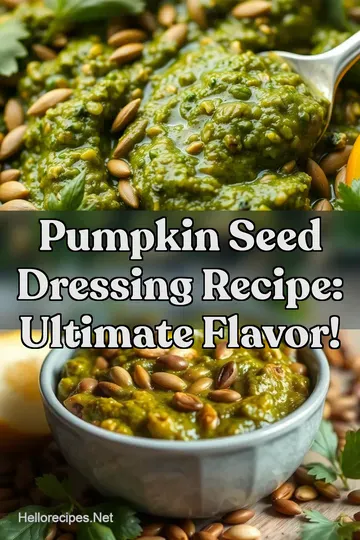 Pumpkin Seed Dressing Recipe: Ultimate Flavor! : PIN FOR LATER Pumpkin Seed Dressing Recipe: Ultimate Flavor!