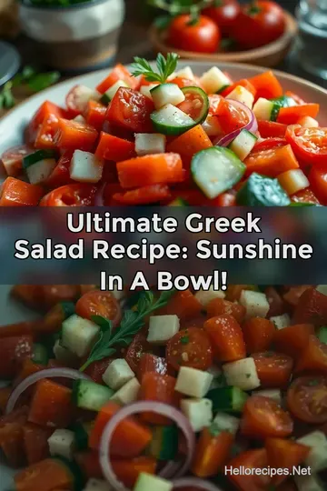 Ultimate Greek Salad Recipe: Sunshine in a Bowl! : PIN FOR LATER Ultimate Greek Salad Recipe: Sunshine in a Bowl!