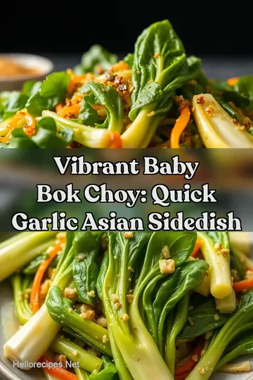 Vibrant Baby Bok Choy: Quick Garlic Asian Sidedish : PIN FOR LATER Vibrant Baby Bok Choy: Quick Garlic Asian Sidedish