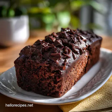 1Bowl Chocolate Zucchini Bread Vegan GlutenFree: Simple Baking Recipe Card