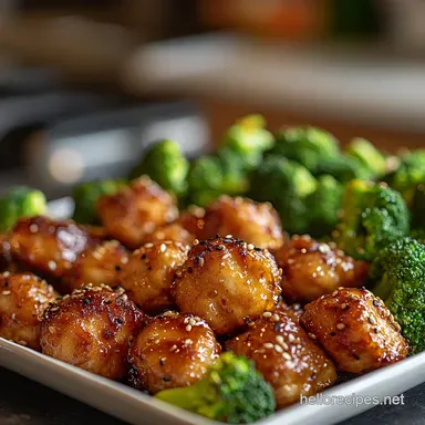 Simple Honey Garlic Chicken Bites 20Min Dinner Sorted Recipe Card