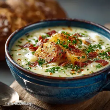 Best 30Minute Homemade Potato Soup Recipe Easy Creamy Recipe Card