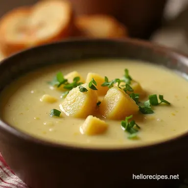 The 30Minute Velvety Potato Soup Recipe Creamy Easy Recipe Card
